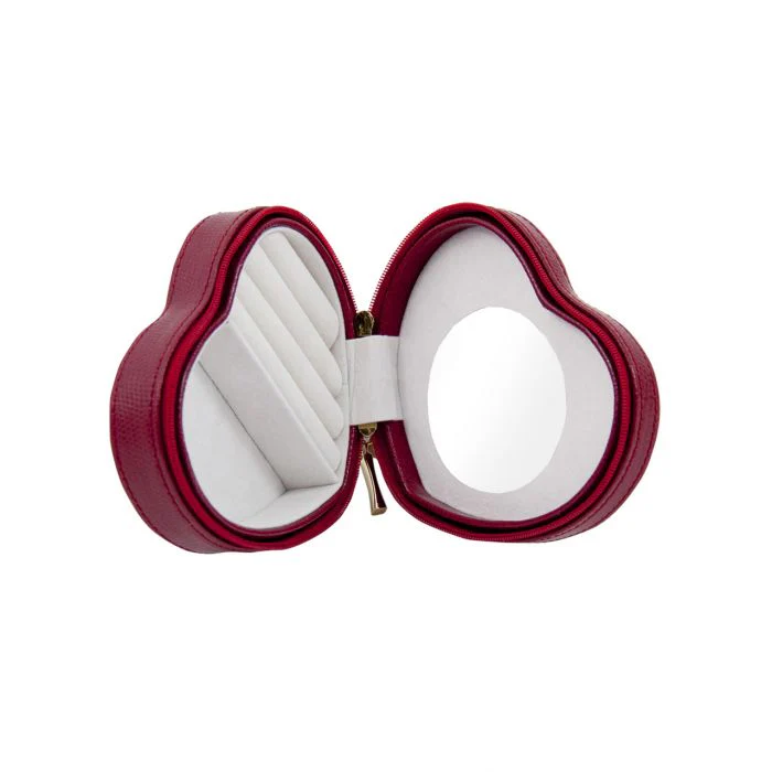 Amore Leather Small Heart Shaped Jewelry Box
