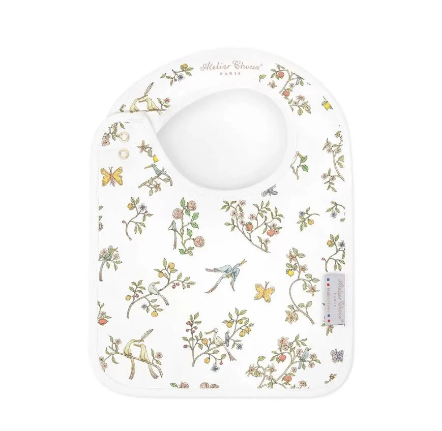 Atelier Choux Blue Bloom Satin Bib - Image 2