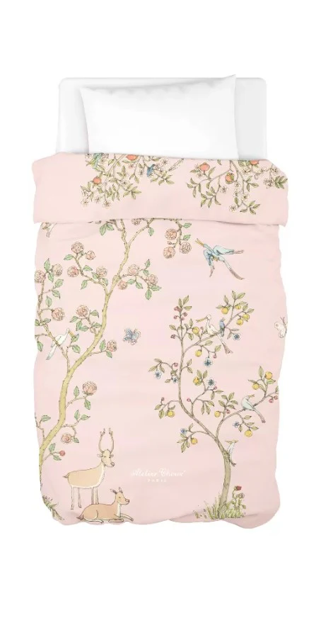 Atelier Choux Pink Bloom Duvet Cover Twin - Image 2