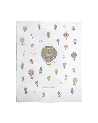 Atelier Choux Reversible Quilt Carousel Blue/ Hot Air Balloon - Image 2