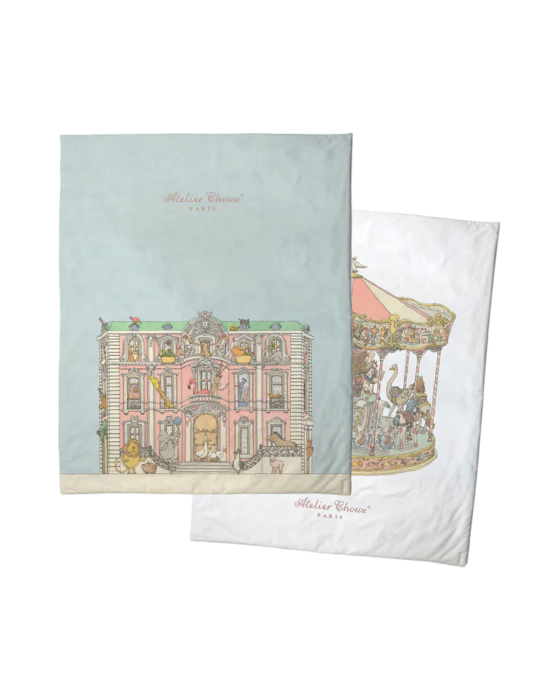 Atelier Choux Reversible Quilt Monceau Mansion/ Carousel pink