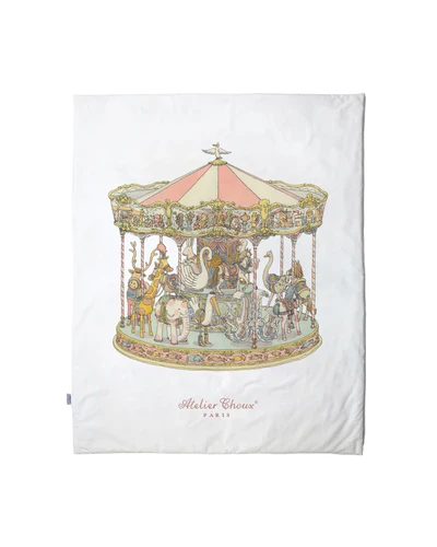Atelier Choux Reversible Quilt Monceau Mansion/ Carousel pink - Image 2