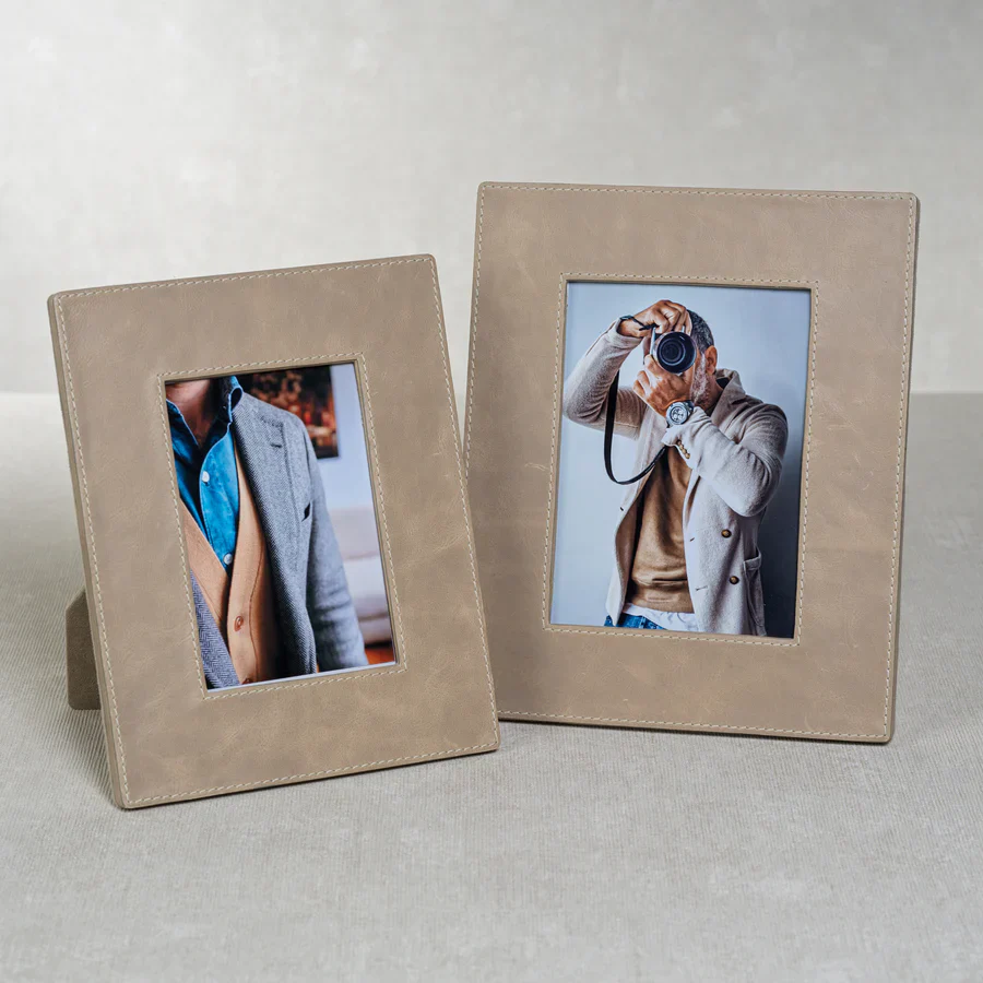 Bellecôte Mink Leather Photo Frame - Image 2