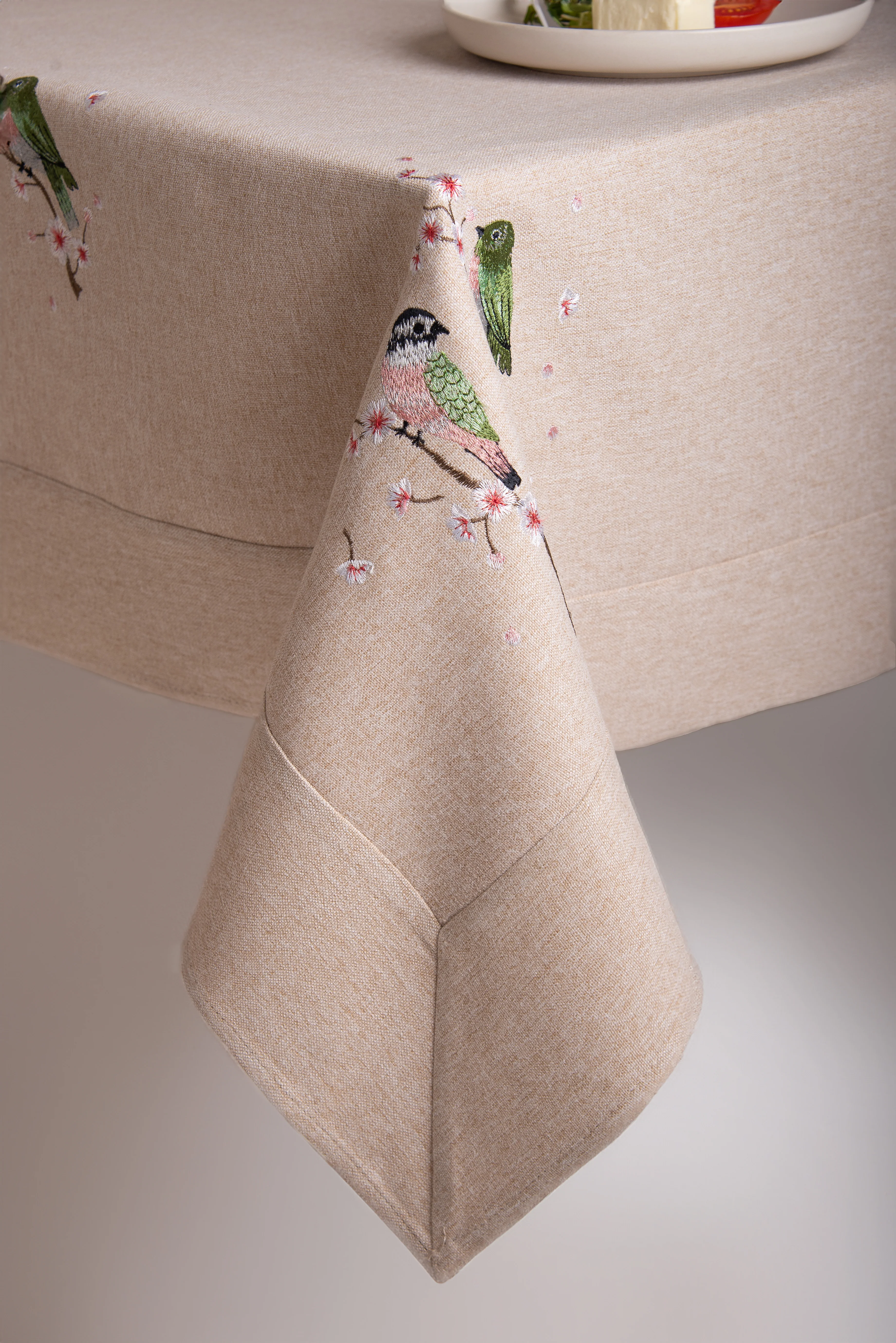 Bird Beige Tablecloth - Image 2
