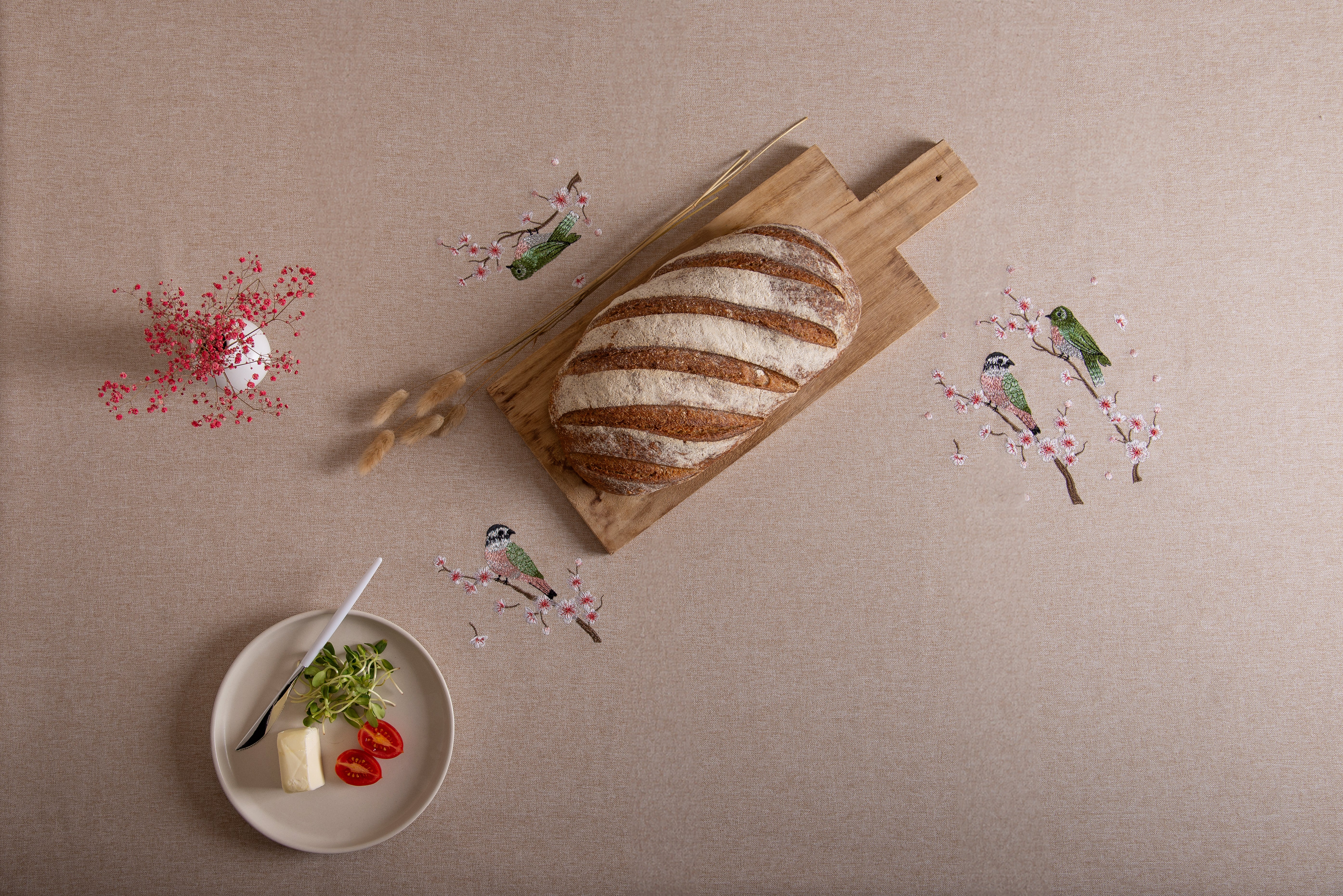 Bird Beige Tablecloth - Image 3