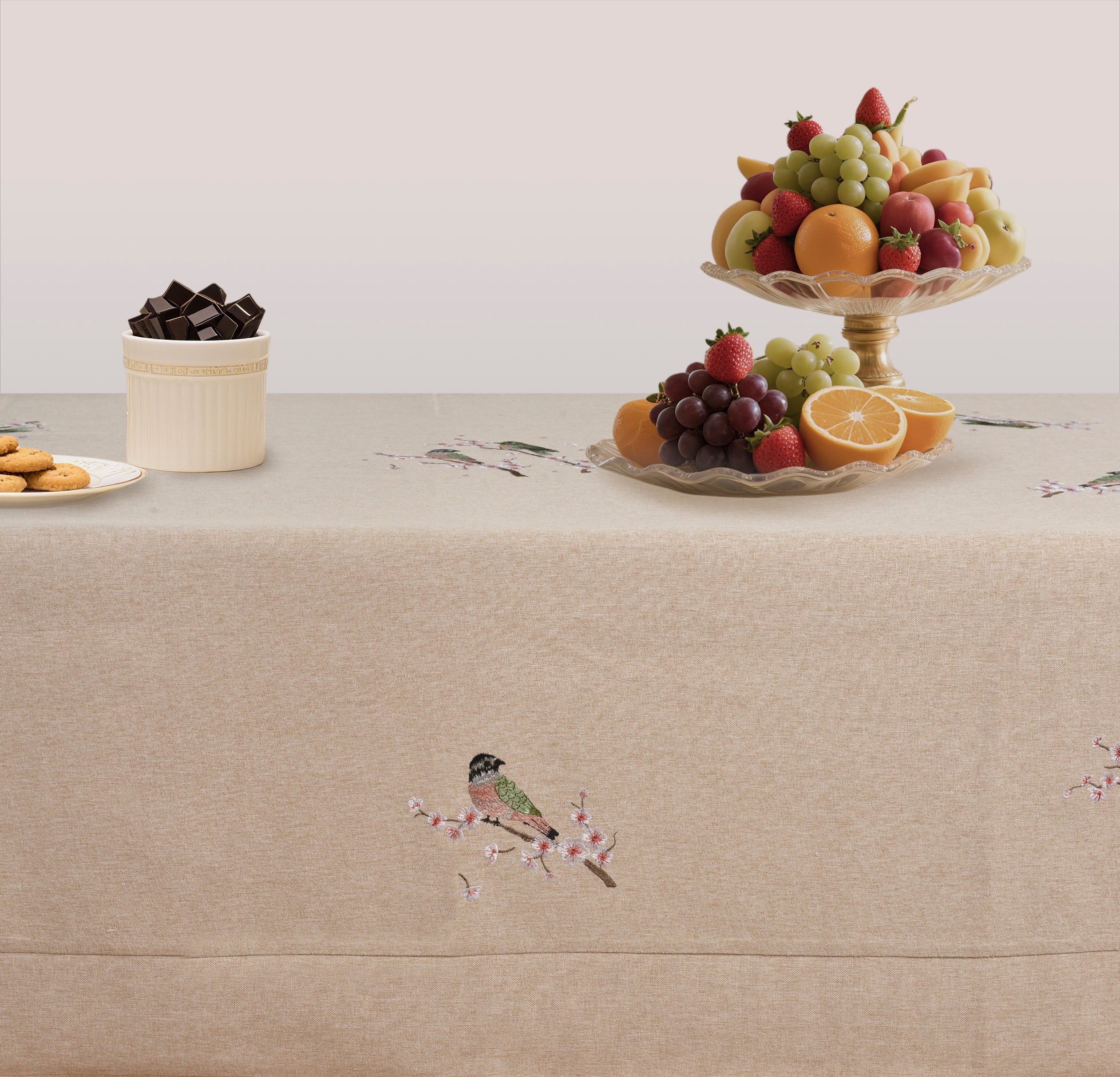 Bird Beige Tablecloth - Image 5