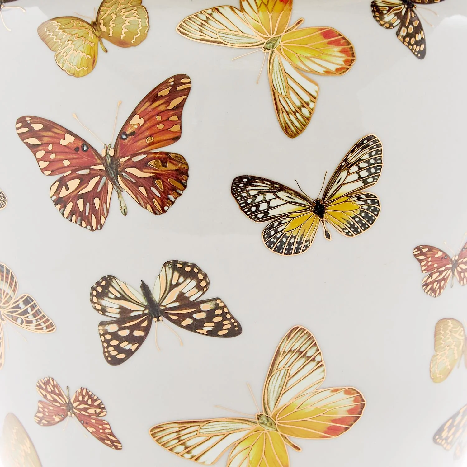 Set of 2 Butterfly Garden Covered Temple Jar - Image 2