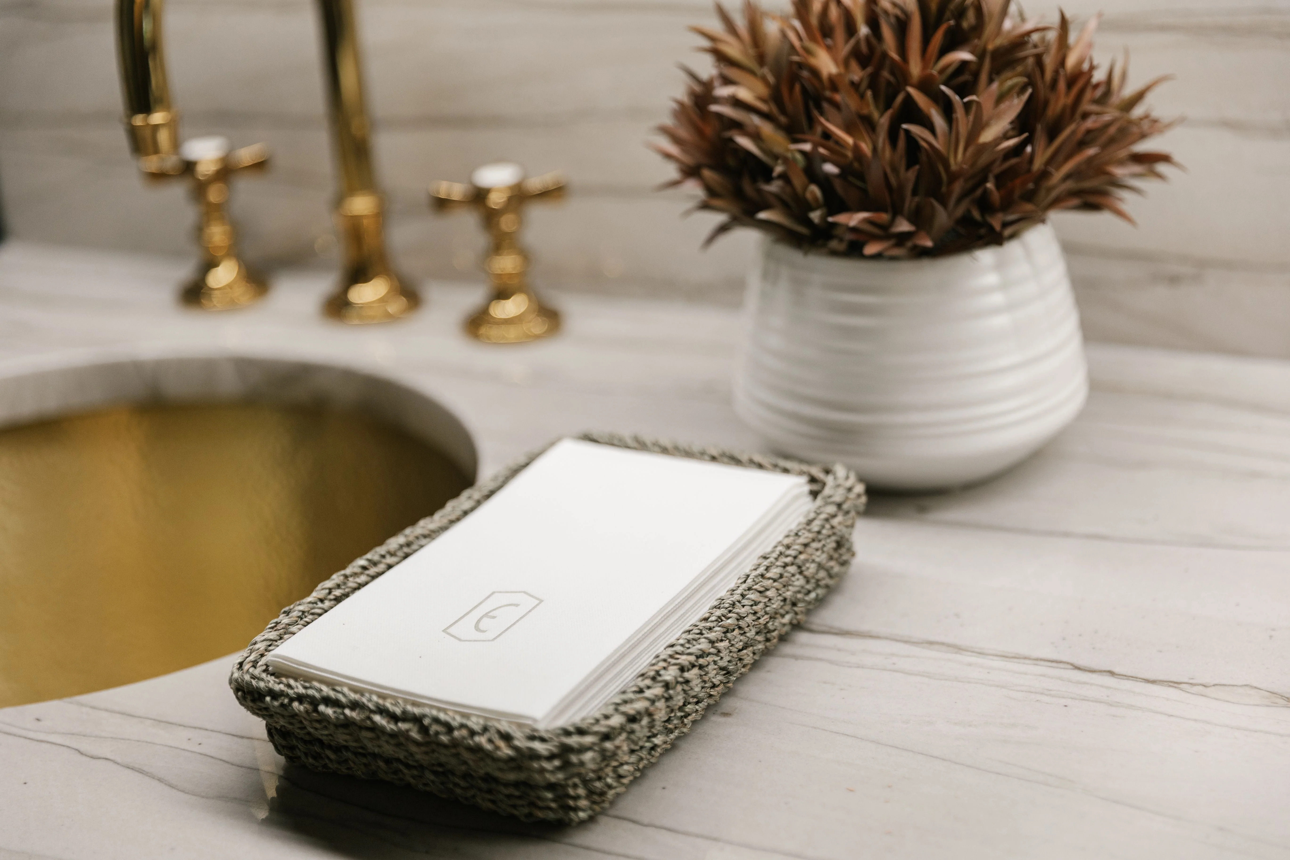 Chelston Taupe Quad Napkin Gift Set - Image 2