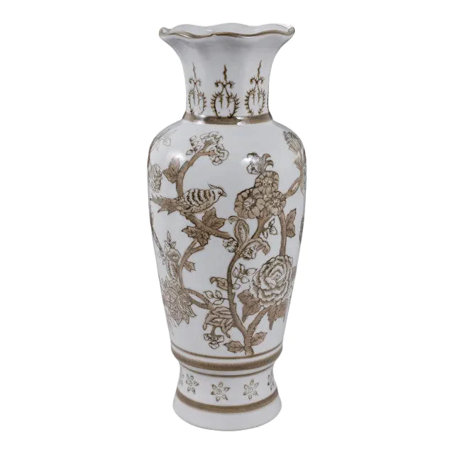Chinoiserie Bird & Vines Vase