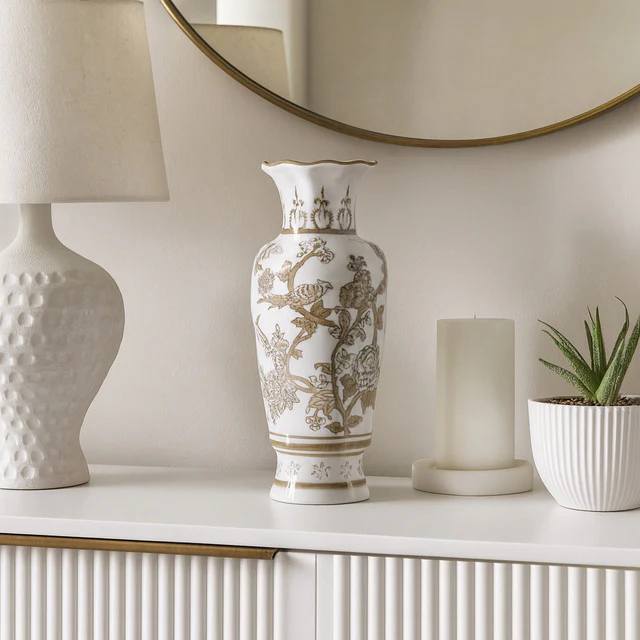 Chinoiserie Bird & Vines Vase - Image 3