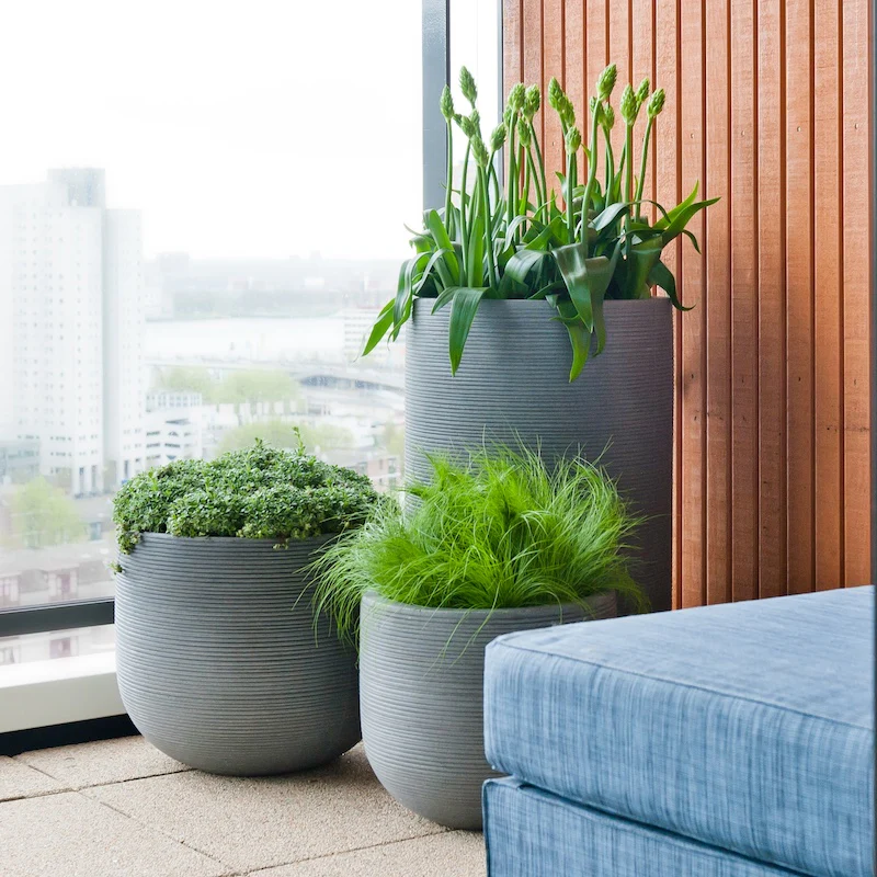 Cody Horizontal Ridged Planter - Image 2
