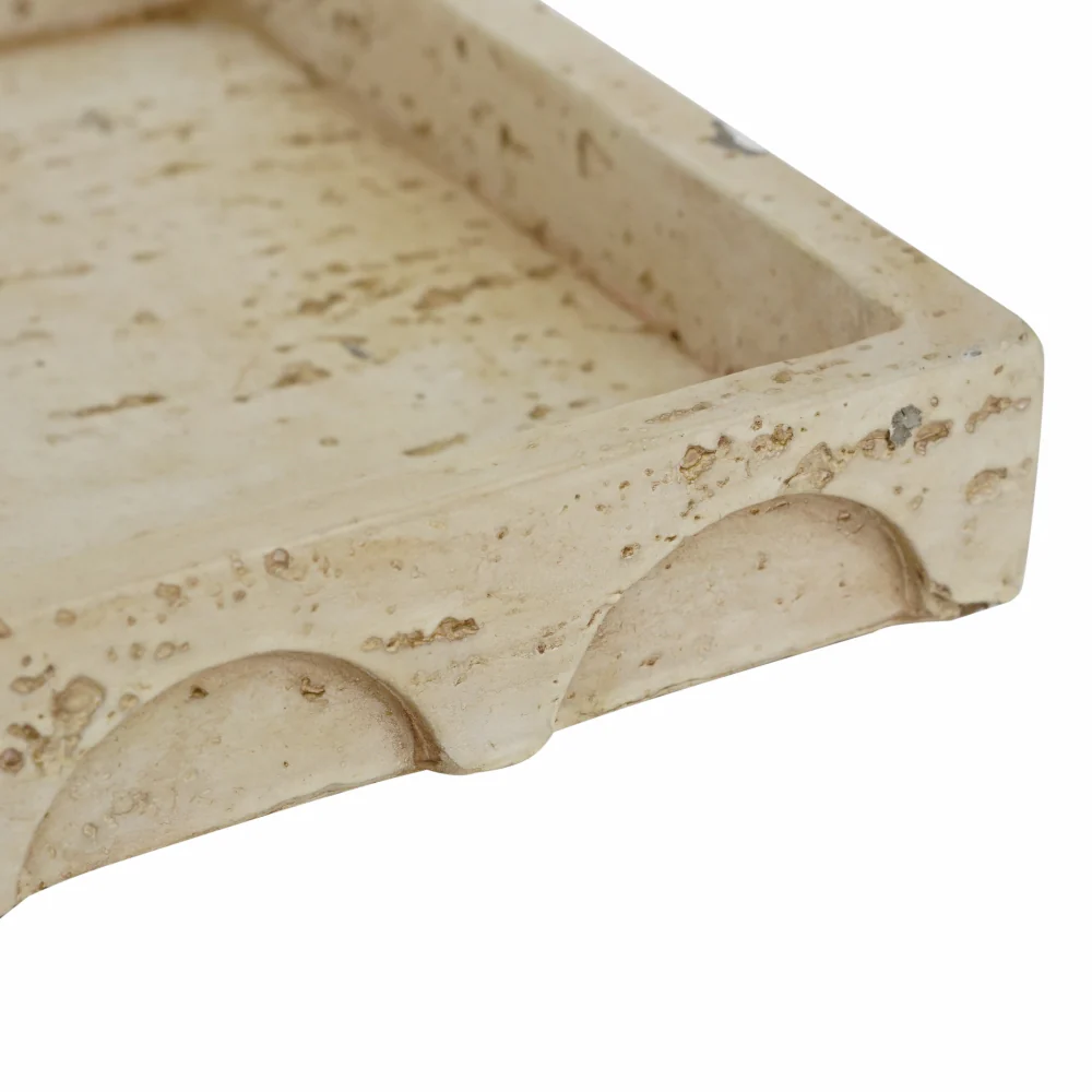 Decorative Cement Tray with Wave - Image 4
