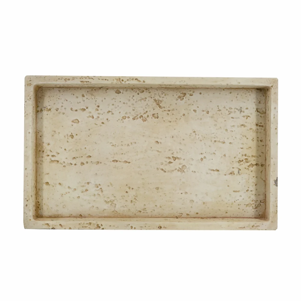Decorative Cement Tray with Wave - Image 5