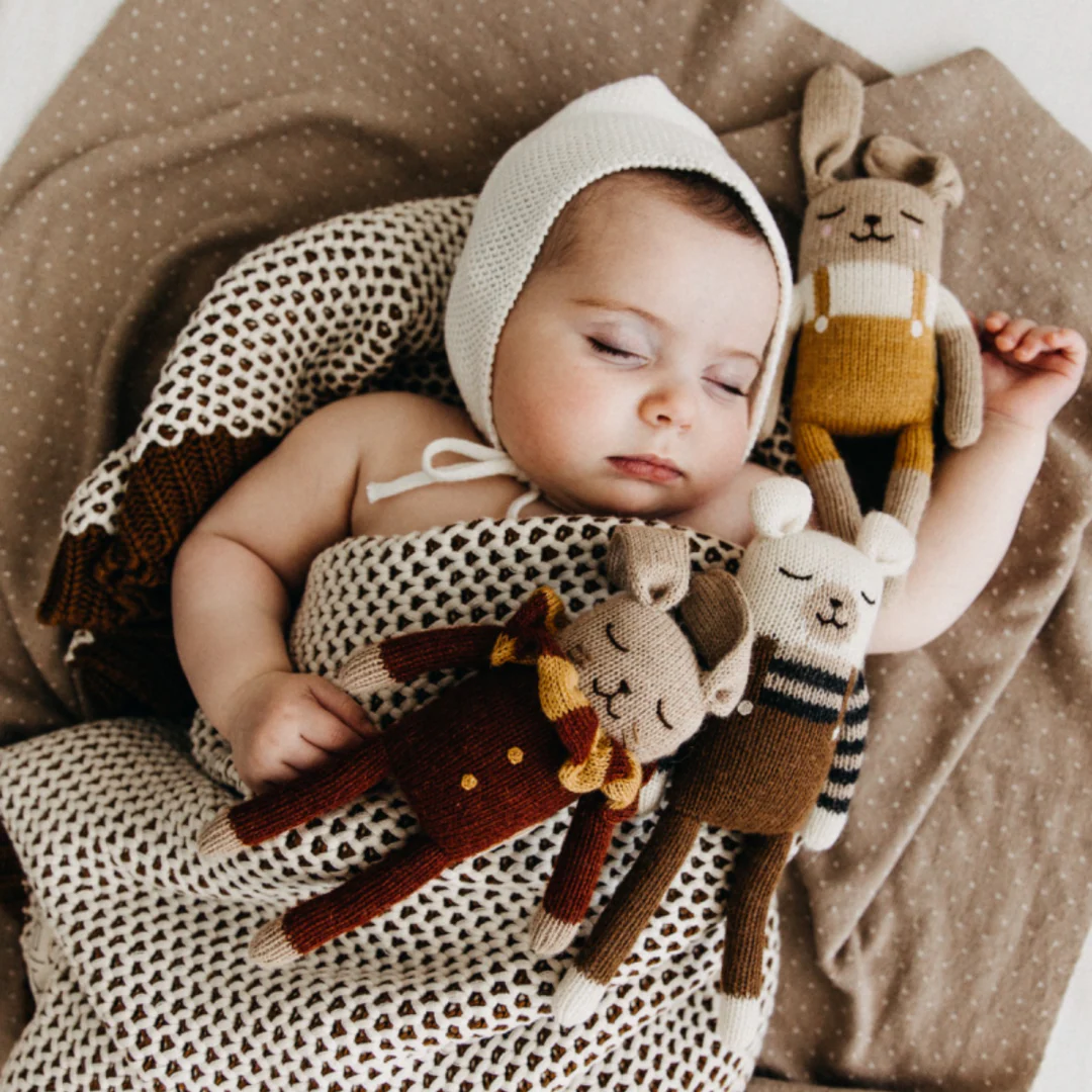 DH Honeycomb Brown Baby Blanket - Image 3