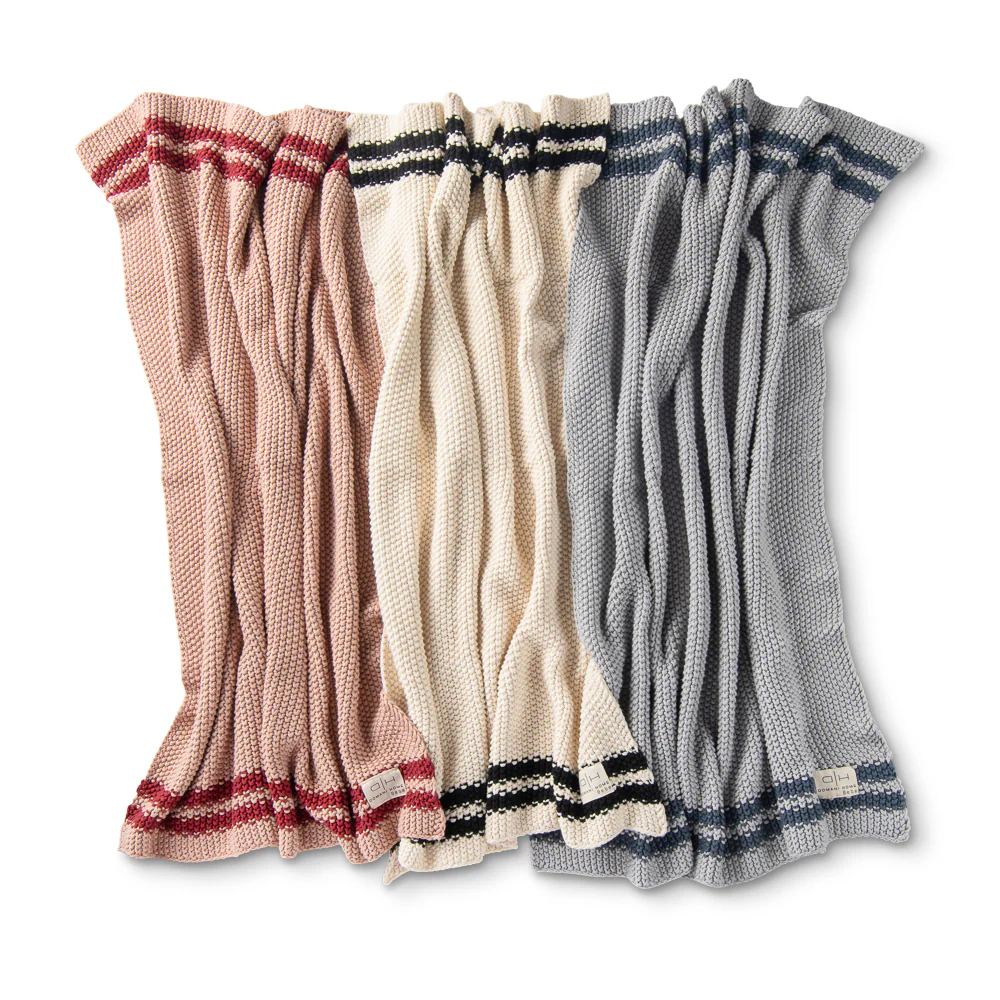 DH Marici Cool Blue Striped Baby Blanket - Image 3