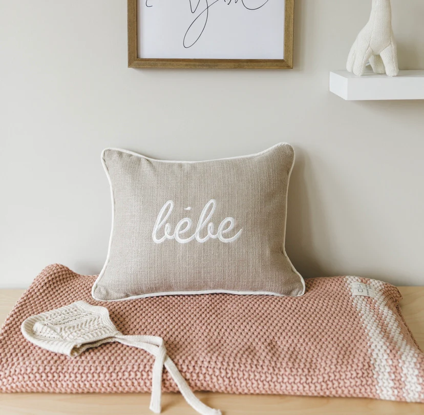 DH Marici Pink Shell Striped Baby Blanket - Image 4
