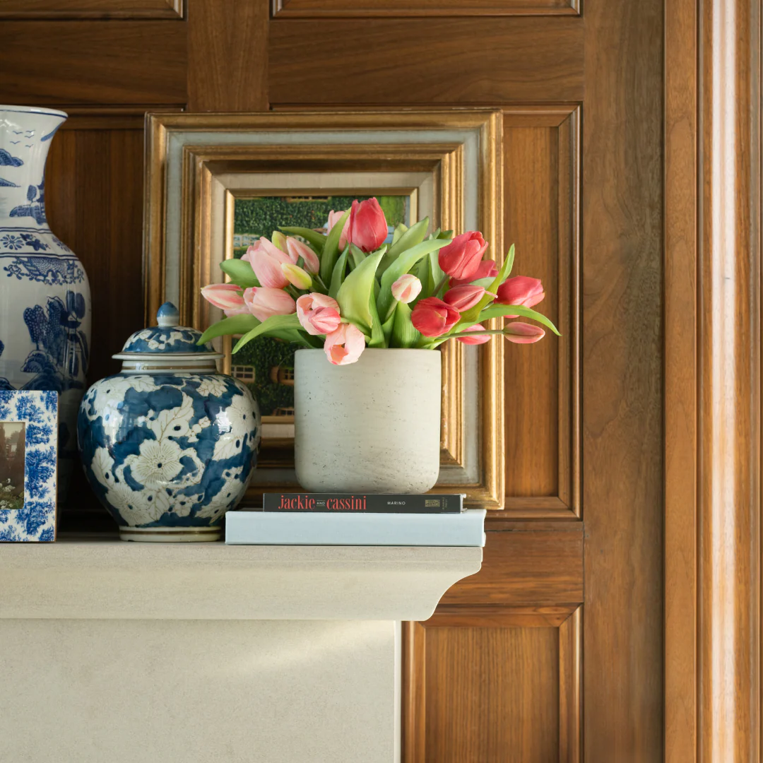 DH Pink Tulips in Charlie Small Vase - Image 2