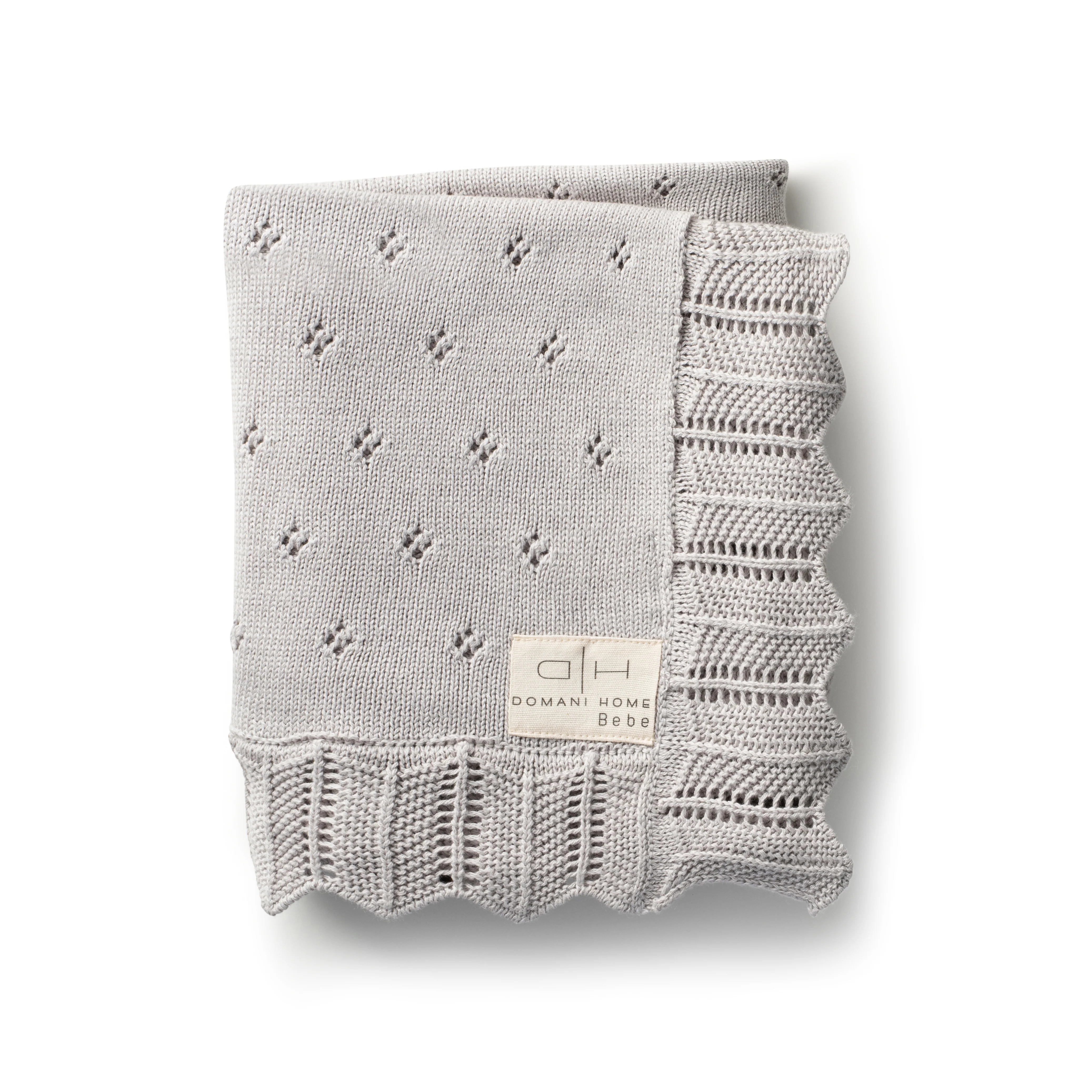 DH Scalloped Pointelle Blanket Nimbus Cloud - Image 3