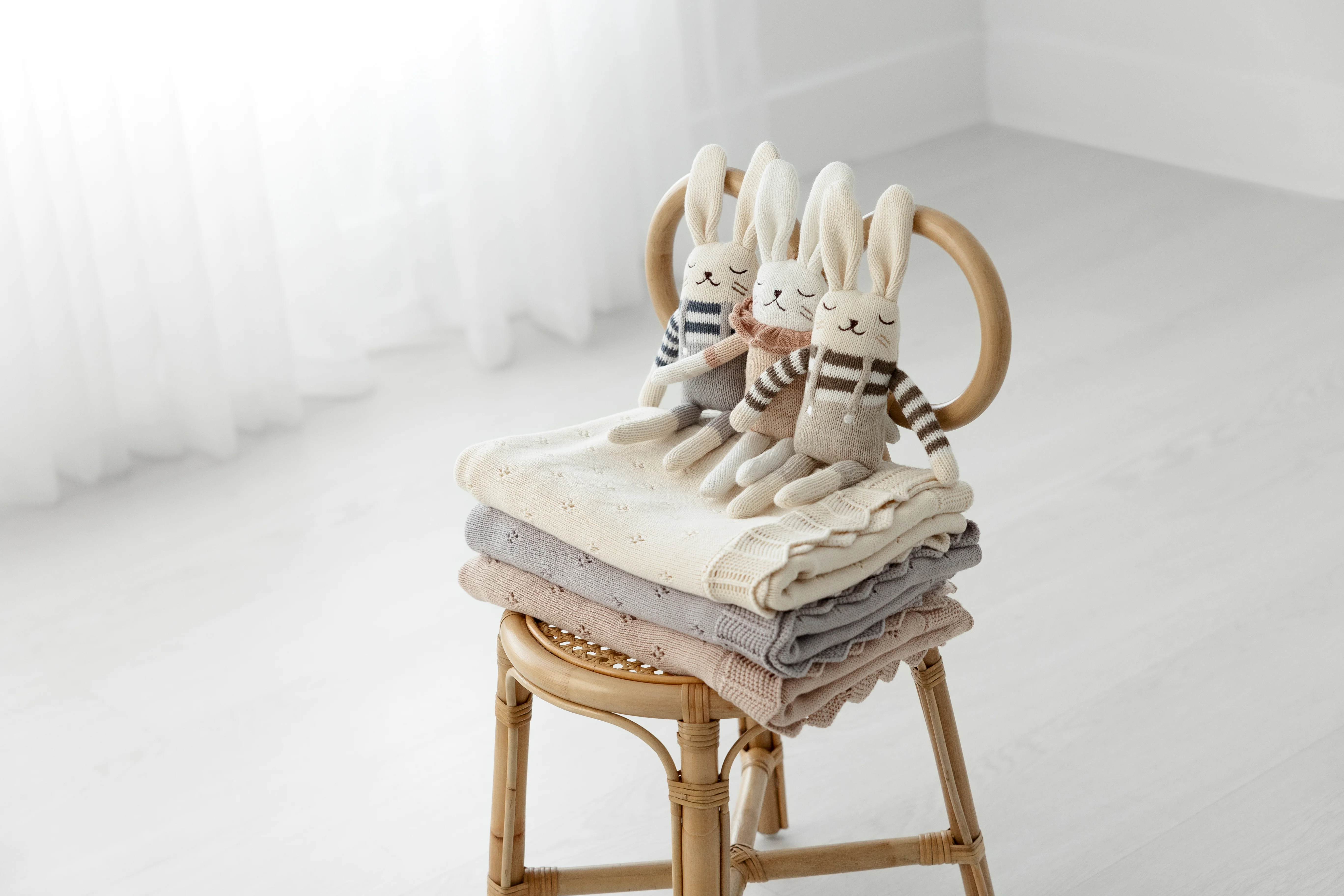 DH Scalloped Pointelle Blanket Nimbus Cloud - Image 2