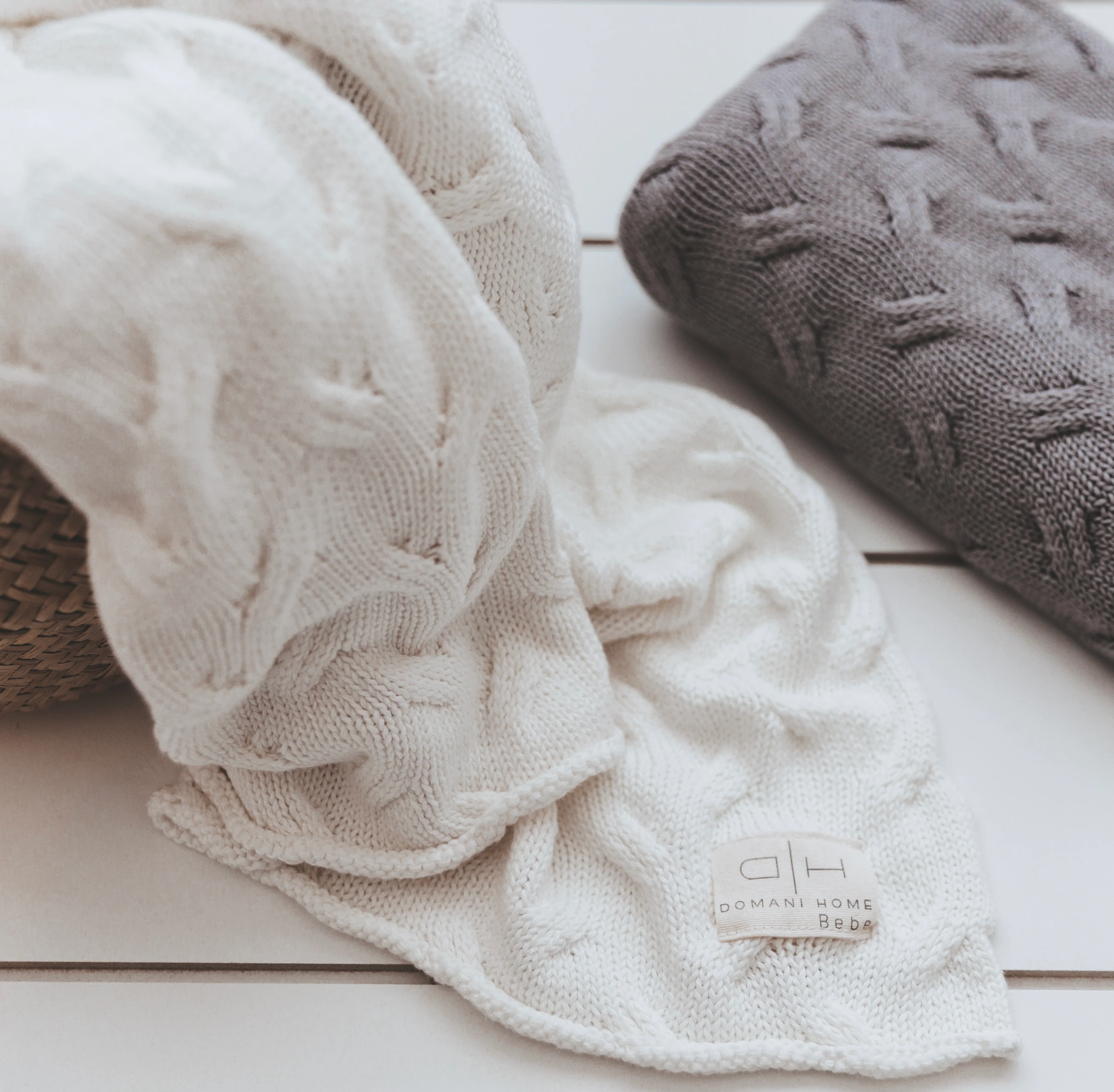 DH Waves Gray Baby Blanket - Image 3