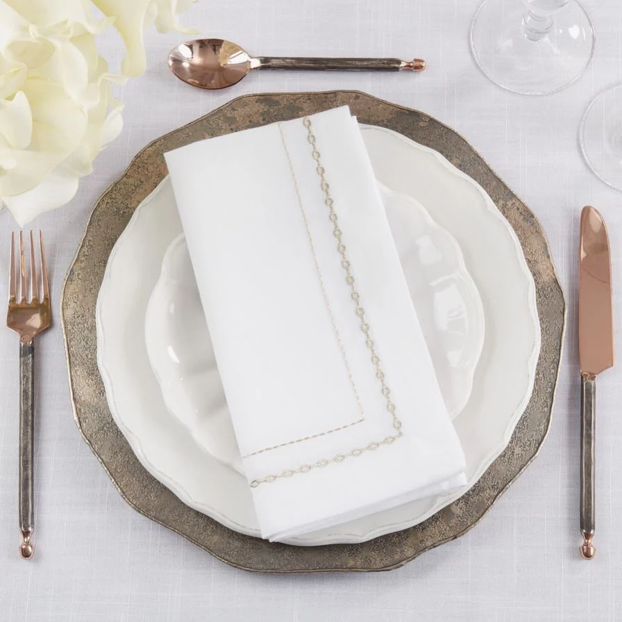 Embroidered Chainlink Napkin 4 Pack - Image 2