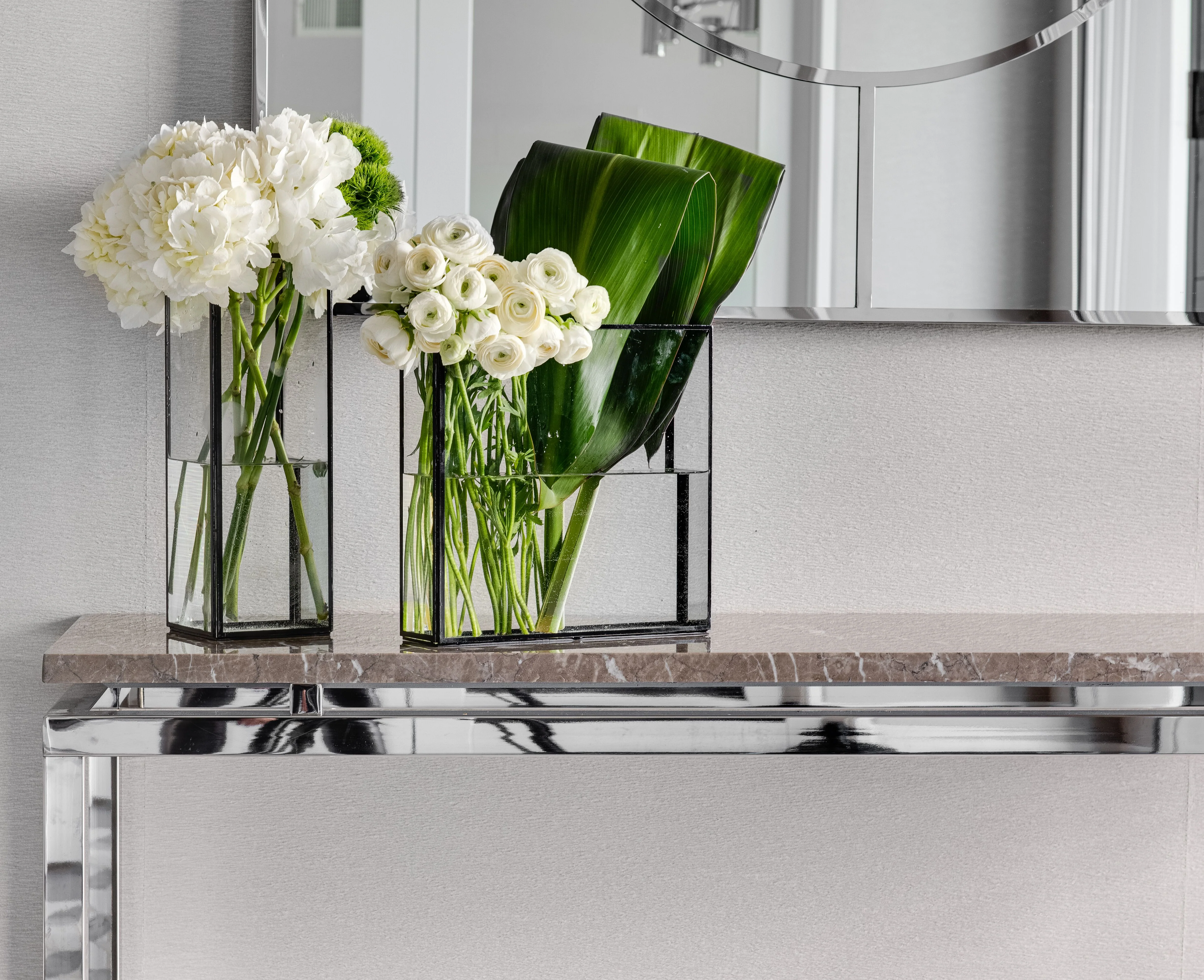 Factor Tall Glass Vase with Black Trim - Image 3
