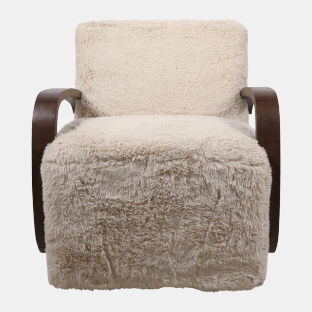 Faux Fur Accent Chair - Image 2