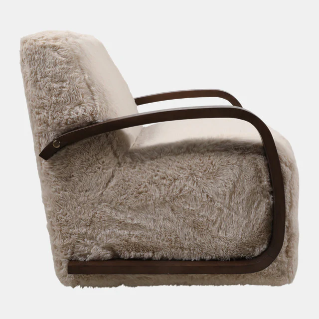 Faux Fur Accent Chair - Image 3