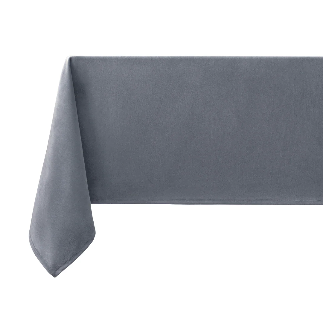 Floor Length Velveteen Cloth-Grey