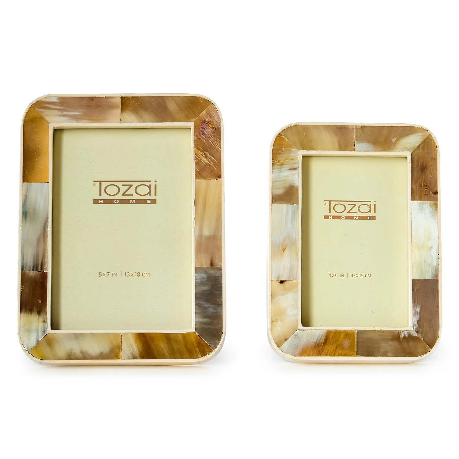 Set of 2 Giorgio Natural Horn Photo Frame - Image 3