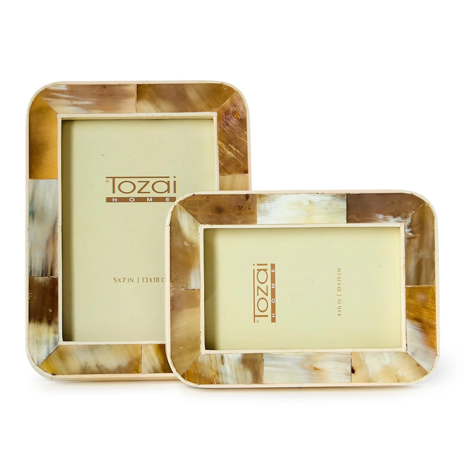 Set of 2 Giorgio Natural Horn Photo Frame - Image 4