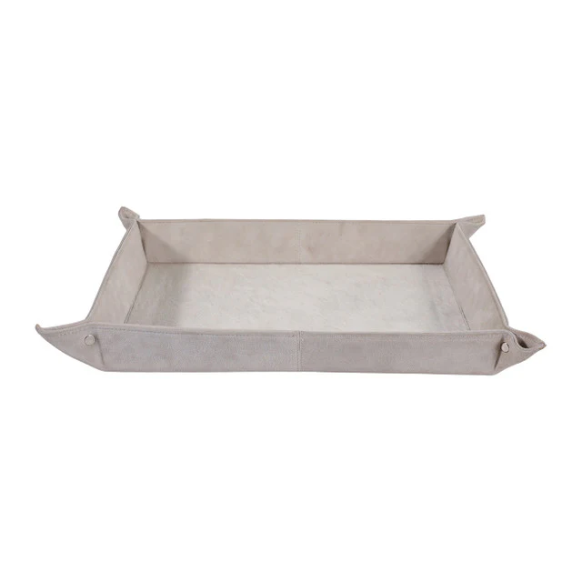 Girad Cream Suede and Hair on Hide Tray