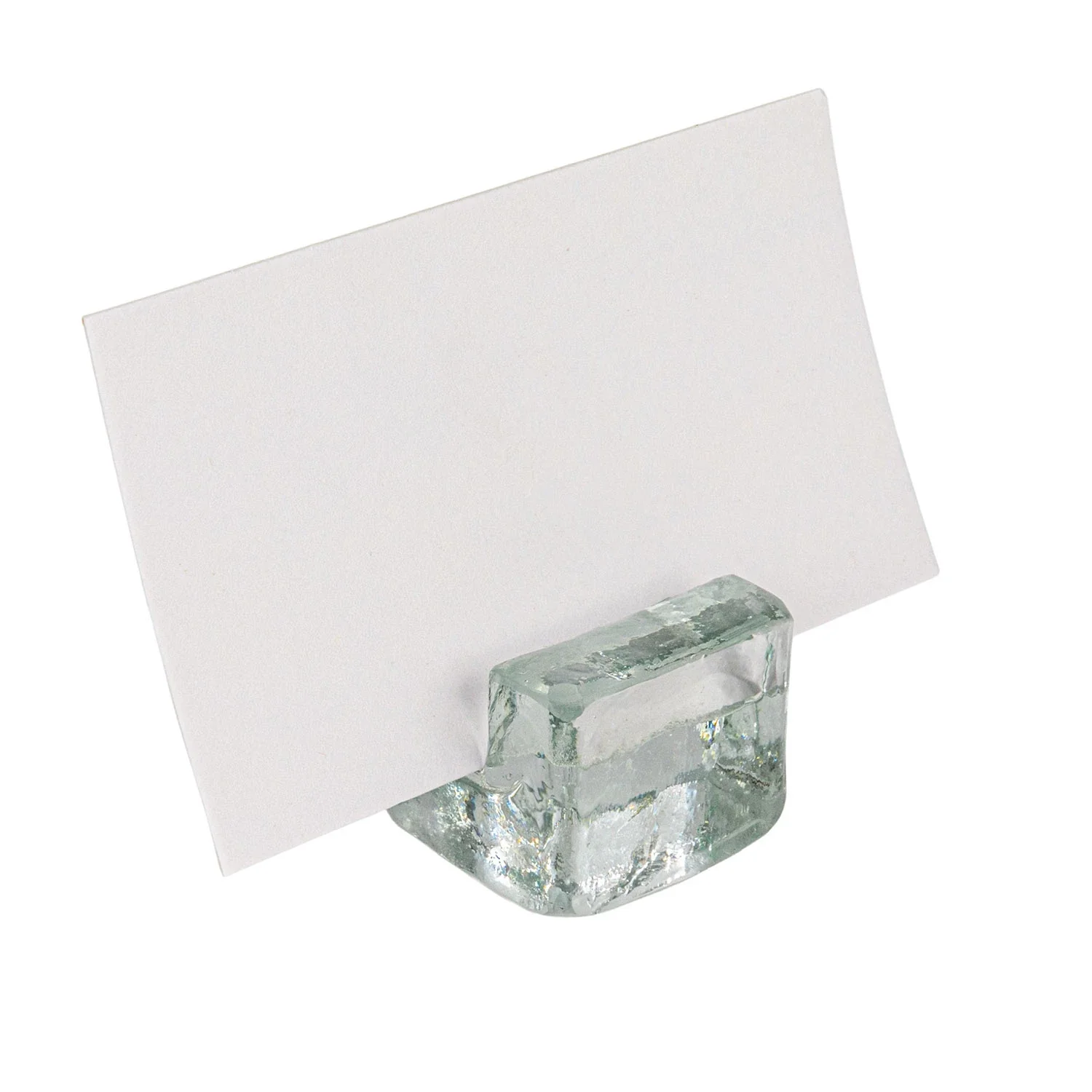 Glass Cube Place Card/Photo Holders Set Of 6 - Image 3