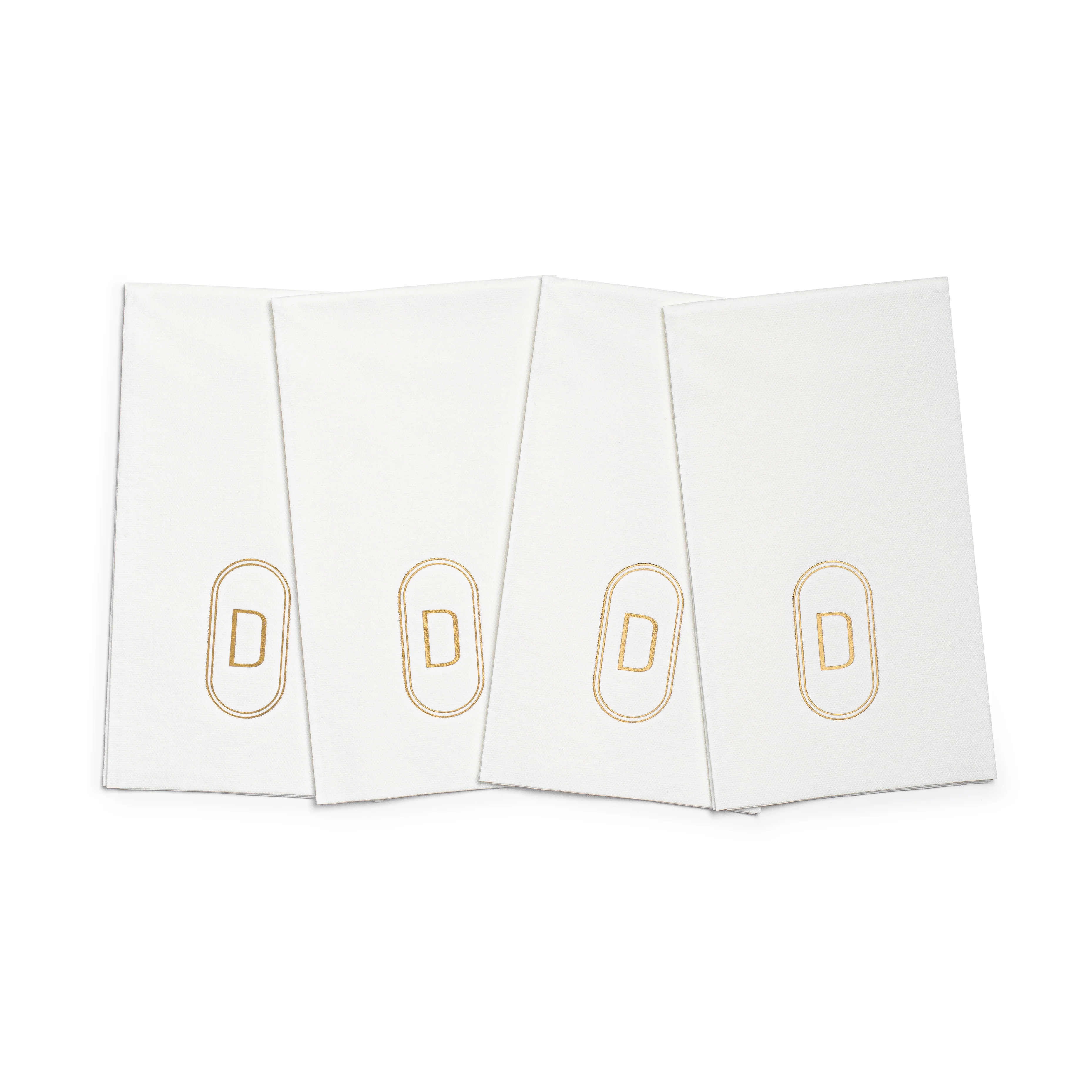 Gold Oval Napkins With Acrylic Tray Gift Set - Image 3