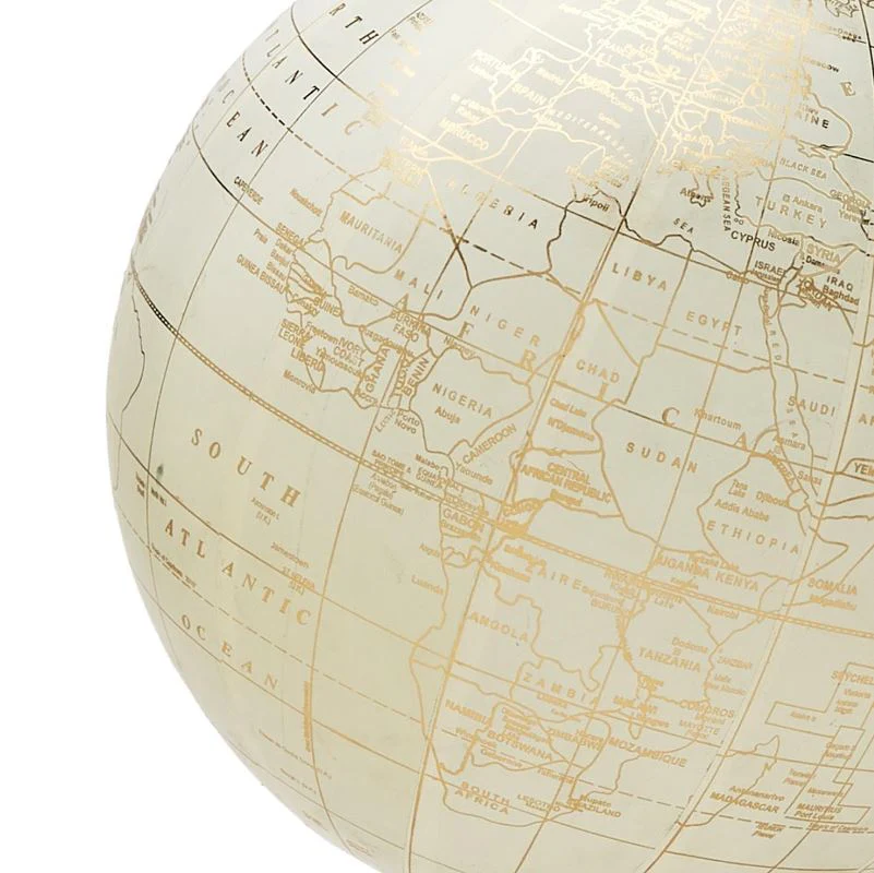 Golden White Globe on Marble Base - Image 2