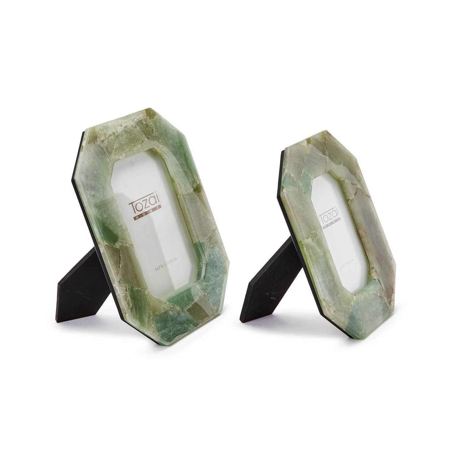 Green Quartz Octagon Photo Frame Set Of 2 - Image 2