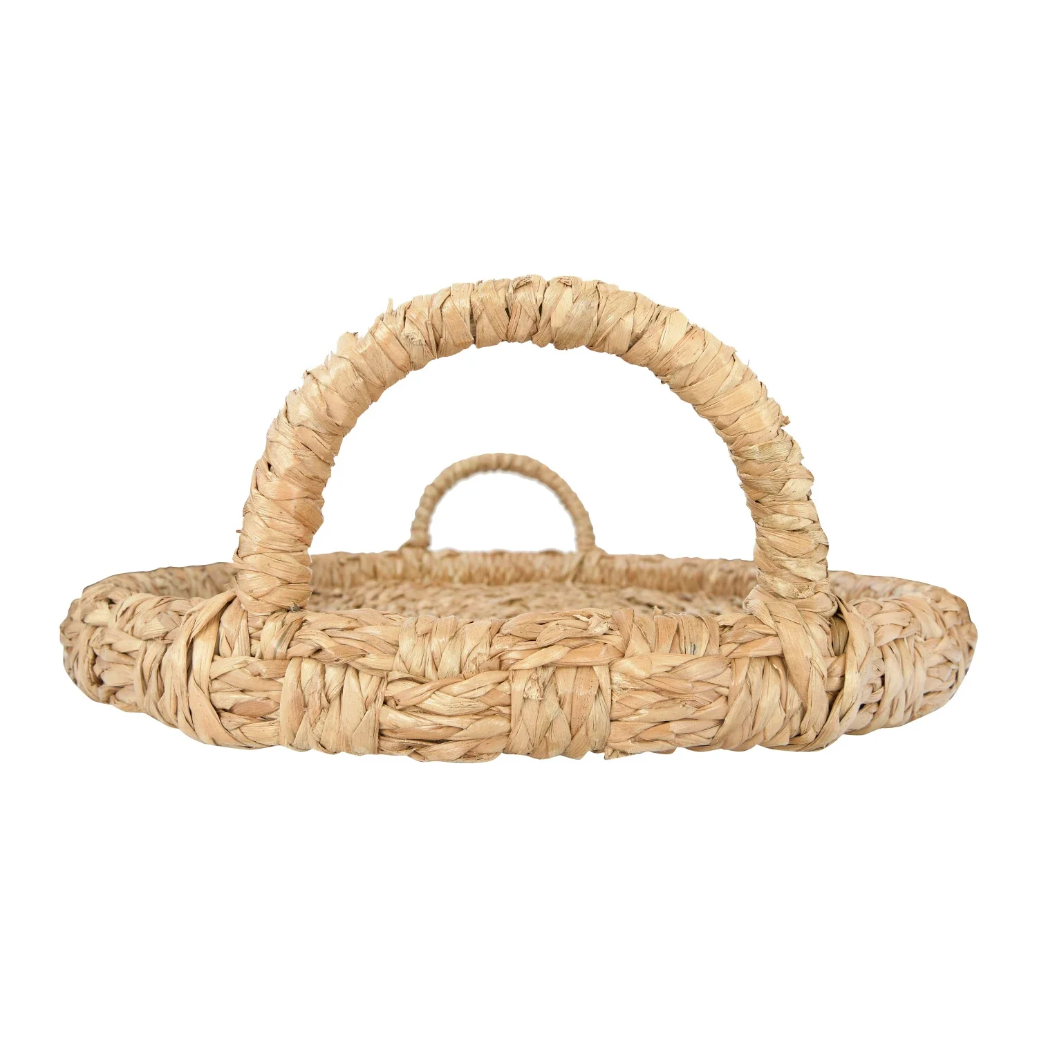 Hand-Woven Trays with handles, Set of 2 - Image 4