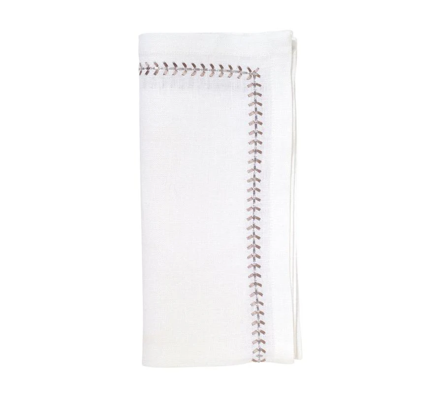 Kim Seybert Herringbone Gunmetal Napkin
