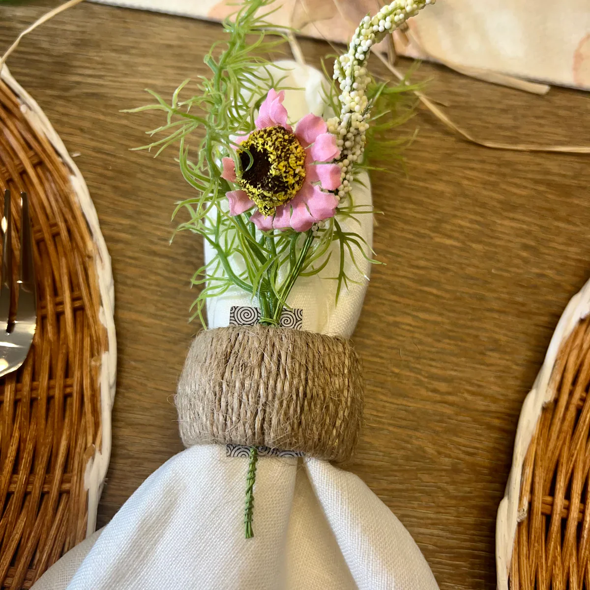 Jute Napkin Ring - Set of 4 - Image 3