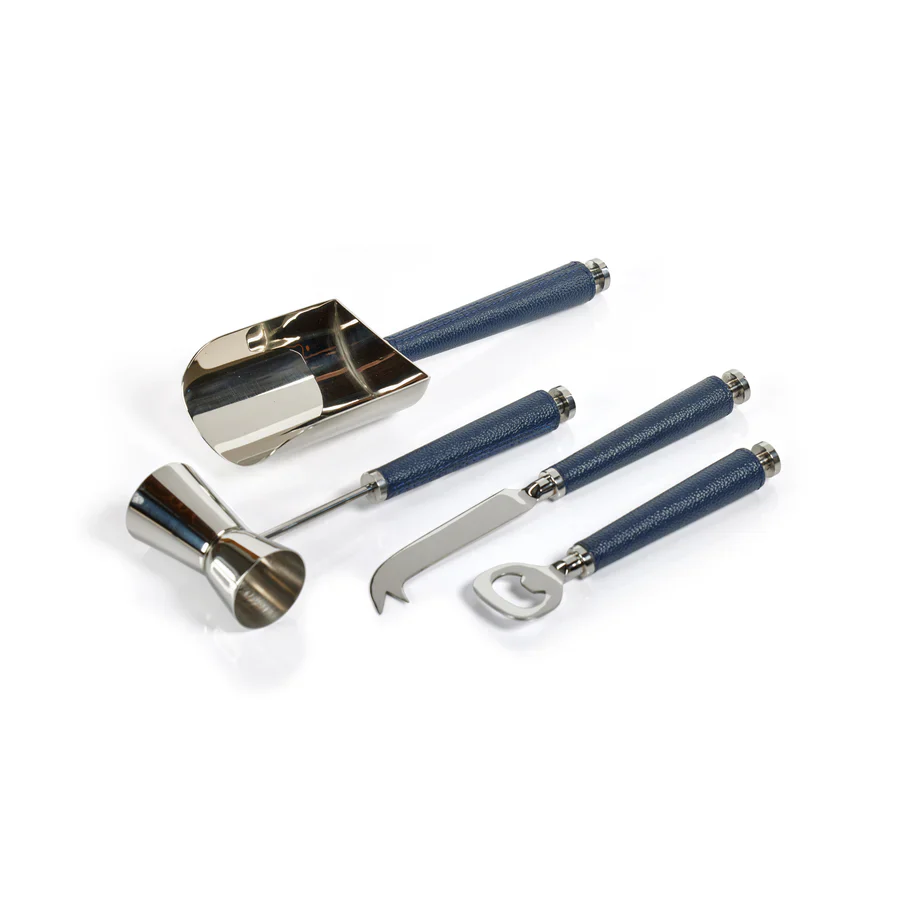 Laguna Nickel & Leather Bar Tool Set - Image 3