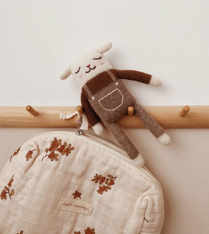 Lamb Knit Oat Overalls Toy - Image 2