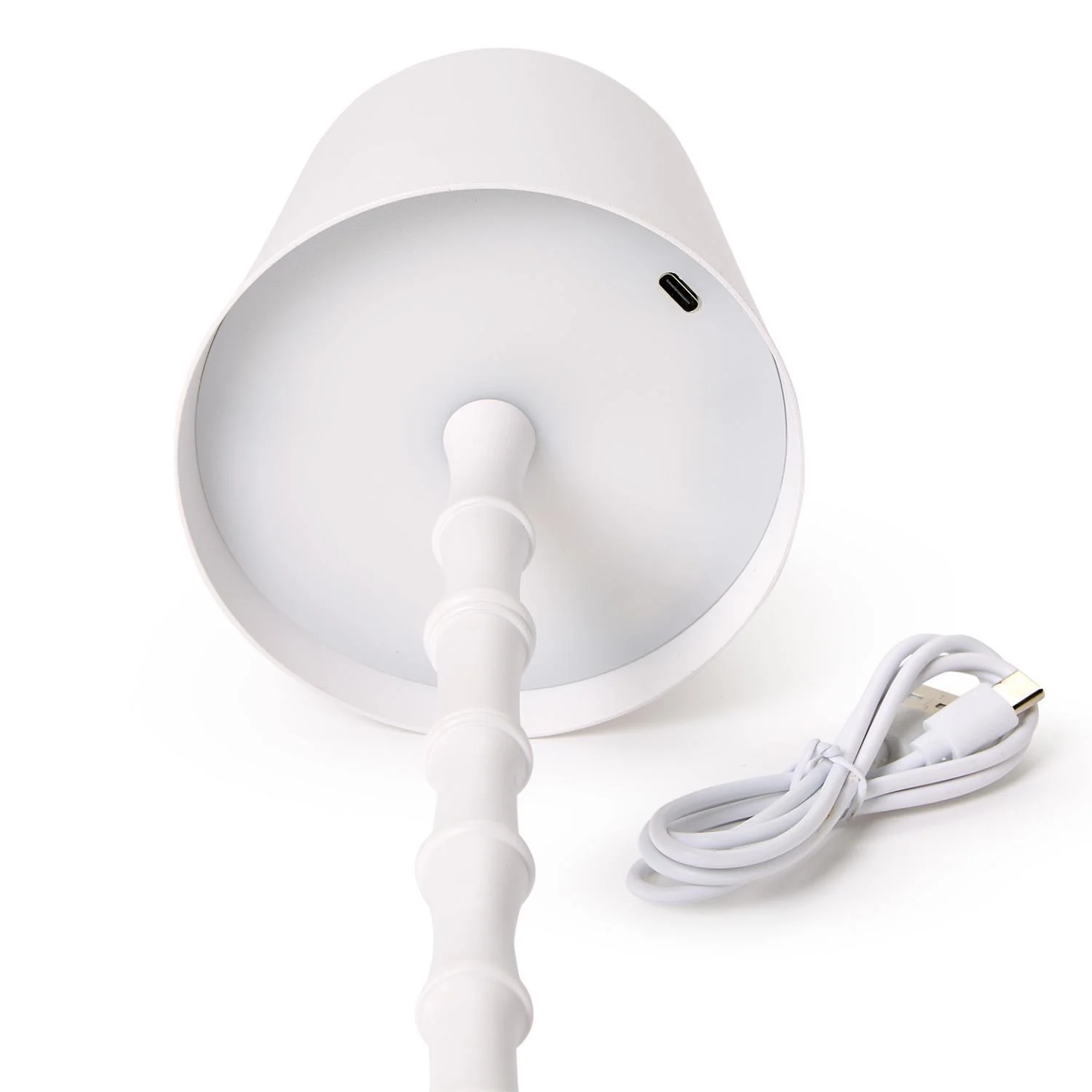 LED Portable Cordless White Bamboo Lamp in Gift Box - Image 4