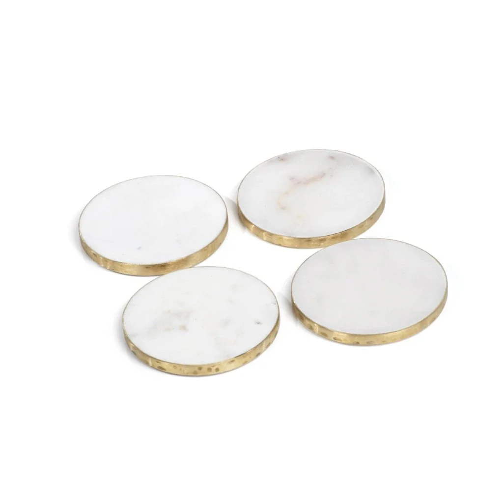 Marmo Marble Round 4" Coasters - Set of 4 - Image 2