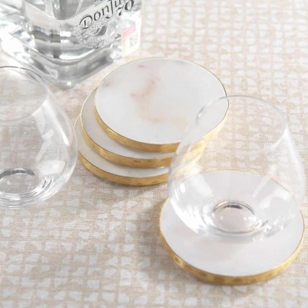 Marmo Marble Round 4" Coasters - Set of 4 - Image 3