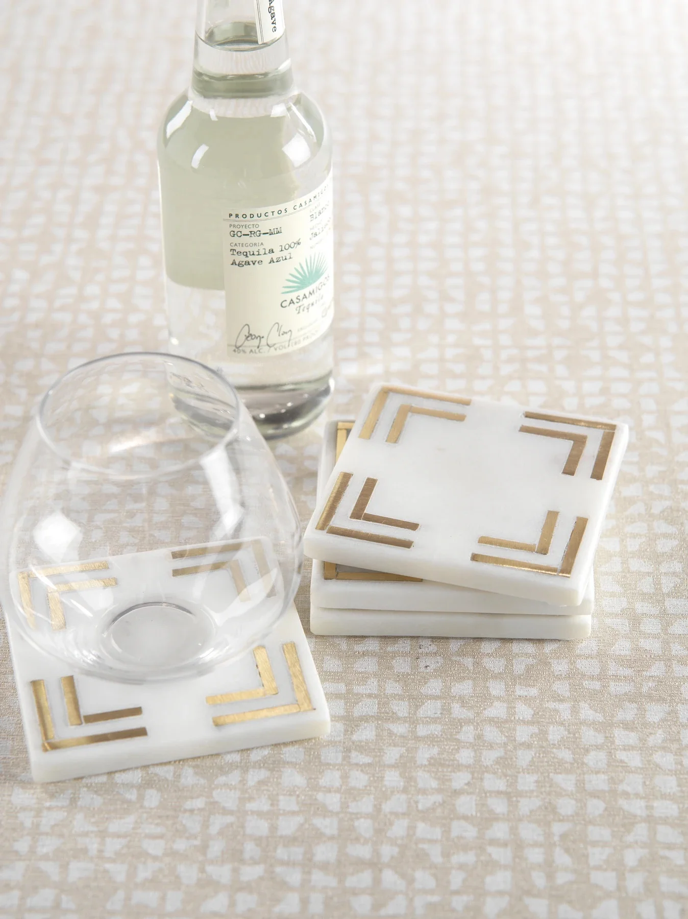 Marmo Marble Square 4" Coasters - Set of 4 - Image 3