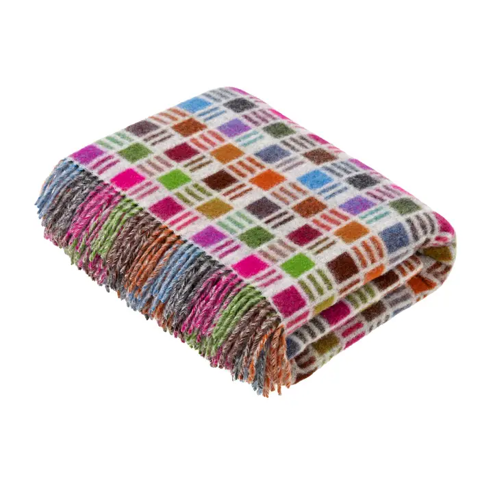 Multi-Ribbon Merino Lambswool Throw Blanket - Image 2