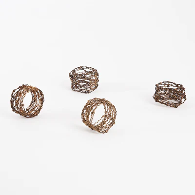 Metal Design Napkin Ring 4PC - Image 3