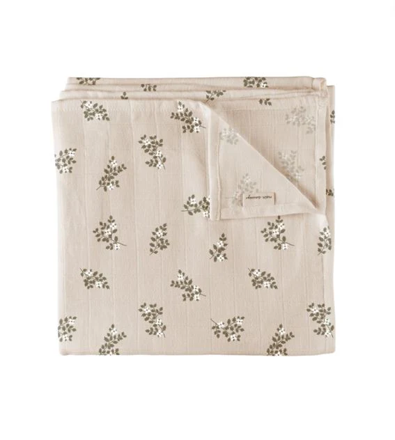 Muslin Swaddle Holly Flowers