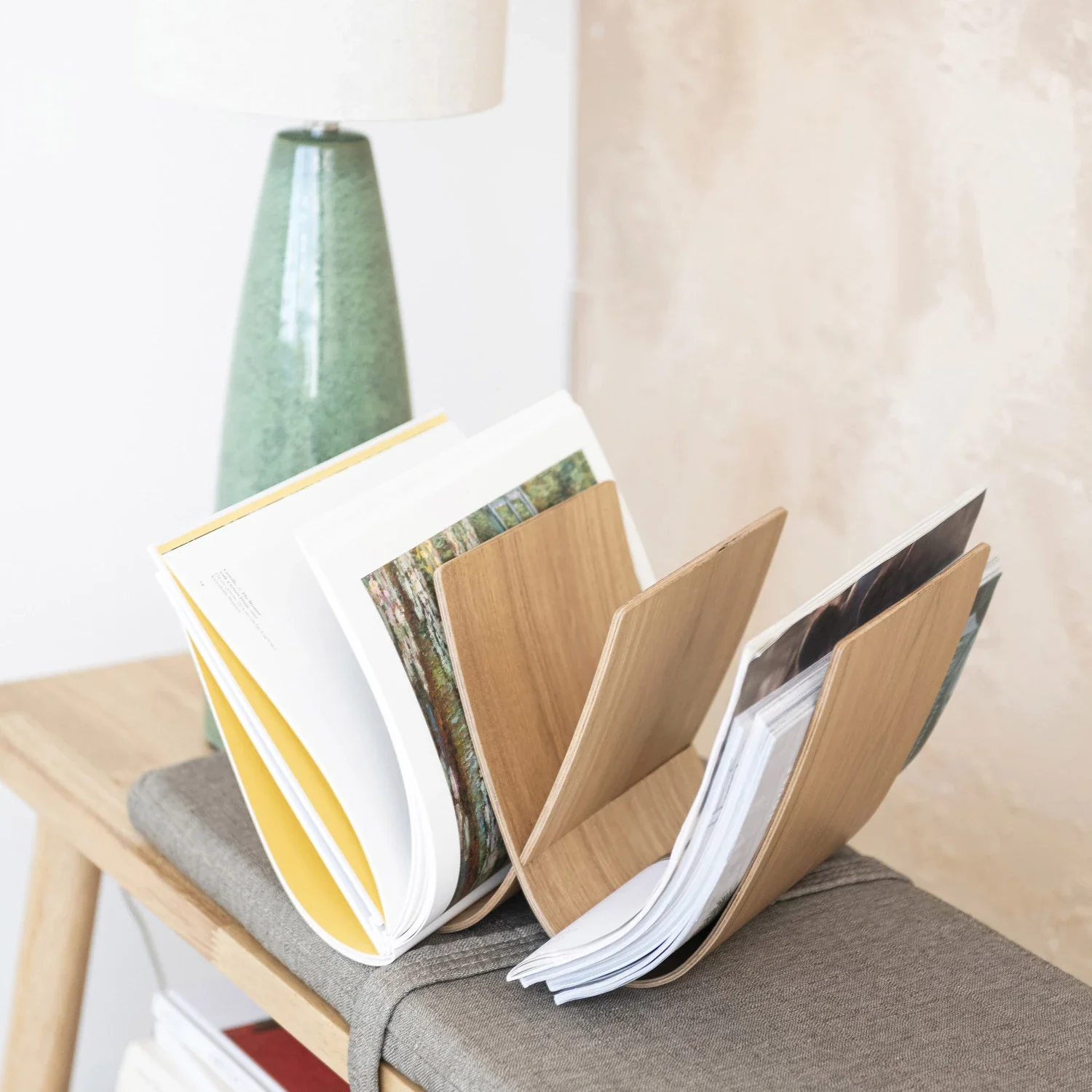 Oak Wood Magazine Rack - Image 2