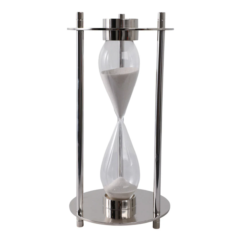 Perth Silver Aluminum Compass Hourglass
